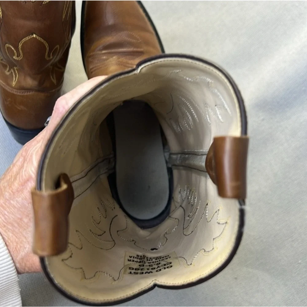 Old West Women's Western Cowboy Boot, CCY8129G, Brown, Size 6.5 - Picture 7 of 8